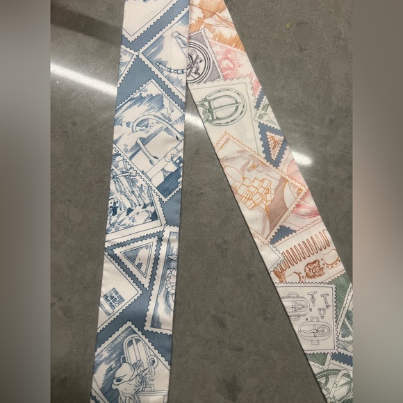 Hermes Le Philateliste du Faubourg Twilly light blue Birkin print - Picture 9 of 10